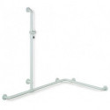 Main courante de douche Hewi SERIE 801 perpendiculaire 110cm wa 1185mm + 762mm gris clair