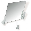 Miroir inclinable SERIE 801avec éclairage 700mm large. 540mm haut noir profond