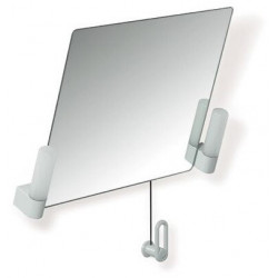 Miroir inclinable SERIE 801avec éclairage 700mm large. 540mm haut gris roche