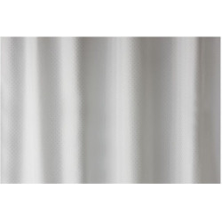 Rideau de douche / cabine Trevira CS BxH 2.5x2m 18 oeillets décor blanc/silber