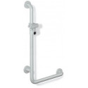 Poignée coudée de soutien SERIE 801 perpendiculaire 1100mm avec support de douche bleu acier