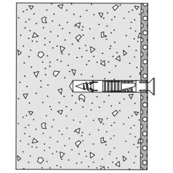 Matériel de fixation 801/805 Siège rabattable pour Murs en béton