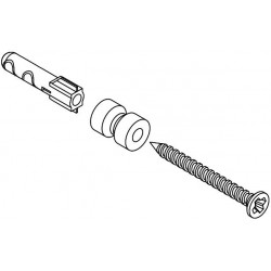 Matériel de fixation Hewi SYSTEM 162 pour crochets simples et porte-papier de rechange