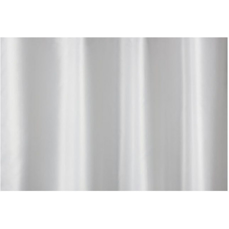 Rideau de douche / cabine Polyester BxH 1400x2000mm. 10 oeillets décor uni blanc