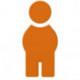 Symbole Homme SERIE 801 autocollant. Polyamid orange
