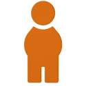 Symbole Homme SERIE 801 autocollant. Polyamid orange