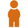 Symbole Homme SERIE 801 autocollant. Polyamid orange