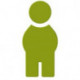 Symbole Homme SERIE 801 autocollant. Polyamid vert pomme