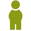Symbole Homme SERIE 801 autocollant. Polyamid vert pomme