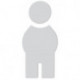 Symbole Homme SERIE 801 autocollant. Polyamid blanc