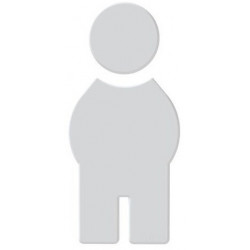 Symbole Homme SERIE 801 autocollant. Polyamid blanc