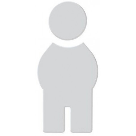 Symbole Homme SERIE 801 autocollant. Polyamid blanc