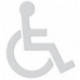 Symbole Fauteuil SERIE 801 autocollant. Polyamid blanc