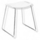 Tabouret de douche Hewi, structure chromée, assise en blanc de sécurité