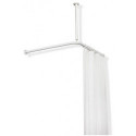 Tringle à rideau SERIE 801 avec rideau de douche1000x1000 20 R. bleu acier