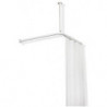Tringle à rideau SERIE 801 avec rideau de douche1000x1000 20 R. bleu acier