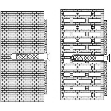 Matériel de fixation Hewi 801/805 Poignée de support pour blocs creux