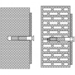 Matériel de fixation 950 pour Support dorsal pour blocs creux