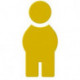Symbole Homme SERIE 801 autocollant. Polyamid jaune moutarde