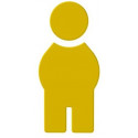 Symbole Homme SERIE 801 autocollant. Polyamid jaune moutarde