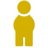 Symbole Homme SERIE 801 autocollant. Polyamid jaune moutarde