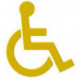 Symbole Fauteuil SERIE 801 autocollant. Polyamid jaune moutarde