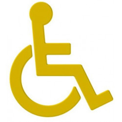 Symbole Fauteuil SERIE 801 autocollant. Polyamid jaune moutarde
