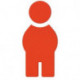 Symbole Homme SERIE 801 autocollant. Polyamid corail