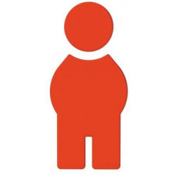Symbole Homme SERIE 801 autocollant. Polyamid corail