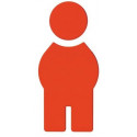 Symbole Homme SERIE 801 autocollant. Polyamid corail