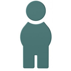 Symbole Homme SERIE 801 autocollant. Polyamid bleu aqua