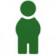 Symbole Homme SERIE 801 autocollant. Polyamid vert