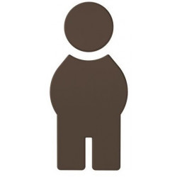 Symbole Homme SERIE 801 autocollant. Polyamid ombre