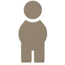 Symbole Homme SERIE 801 autocollant. Polyamid sand