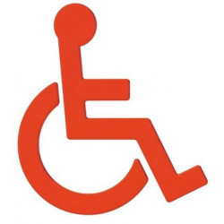 Symbole Fauteuil SERIE 801 autocollant. Polyamid corail