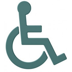 Symbole Fauteuil SERIE 801 autocollant. Polyamid bleu aqua