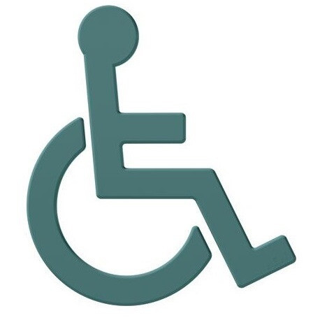 Symbole Fauteuil SERIE 801 autocollant. Polyamid bleu aqua