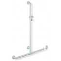 Main courante de douche Hewi SERIE 801 perpendiculaire 1250mmhorizontal 762mm ombre