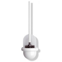 Ensemble de brosse de toilette Hewi SERIE 477 transp. plastique matt blanc ombre