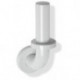 Porte-rouleau papier WC SERIE 801 n dessus courbé 1 rouleau. 158mm ombre
