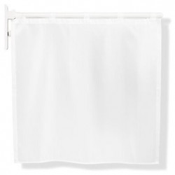 Rideau de douche SERIE 801 light Dekor uni blanc jaune moutarde