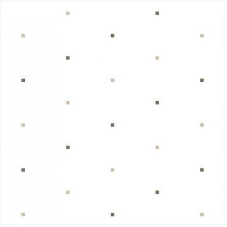 Rideau de douche / cabine Polyester BxH 1.4x2m 10 oeillets décor squ. umber/sand