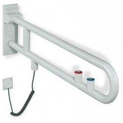 Rail support articulé version SERIE 801 orientable,-/bouton affleurant / fonction rouge 700mm rub-ro