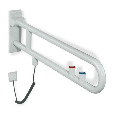 Rail support articulé version SERIE 801 orientable,-/bouton affleurant / fonction rouge 700mm ombre