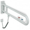 Rail support articulé version SERIE 801 orientable,-/bouton affleurant / fonction rouge 700mm ombre