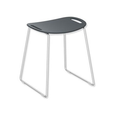 Cadre de tabouret de douche ES mat, assise anthracite