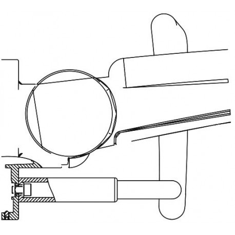 Matériel de fixation Hewi 802 support dorsal 1-s z fixation sur le bloc de palier