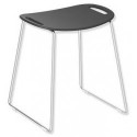 Tabouret de douche siège chromé noir profond