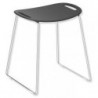Tabouret de douche siège chromé noir profond