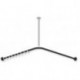 Tringle à rideau noir mat profond 987x987mm. 20 Anneau